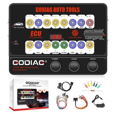 GODIAG GT100 Auto Tools OBD2 Break Out Box Connector OBDII Protocol Detector USA