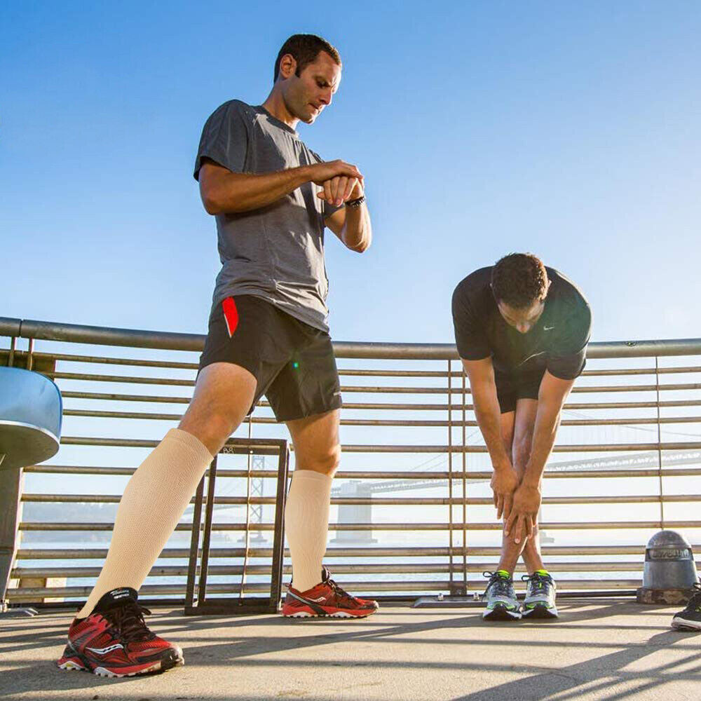 3PK Zippered Compression Socks Closed Toe 20-30mmHg with Zipper Safe Protection