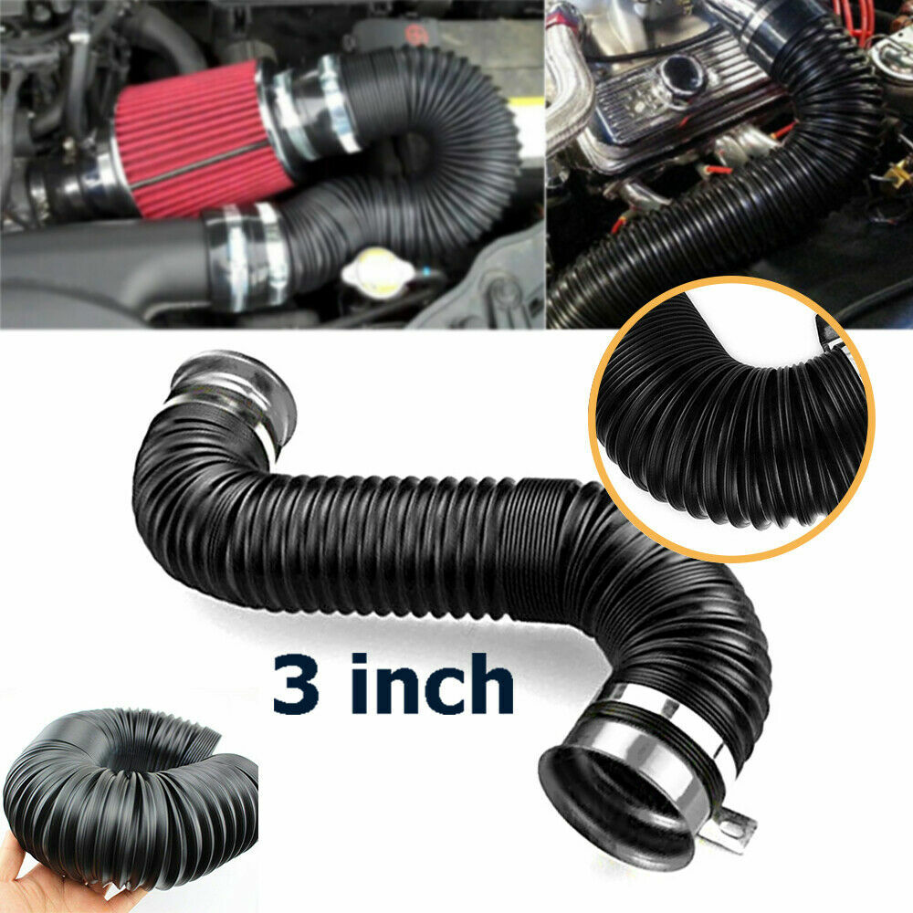3" Adjustable Car Cold Air Intake Inlet Pipe Hose Tube MultiFlexible