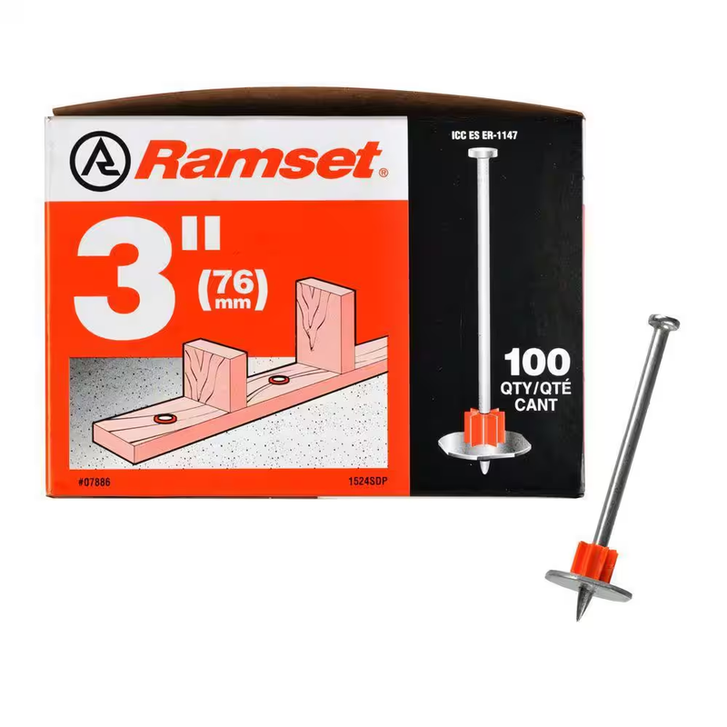 Ramset Drive Pins Powder Actuated Fasteners Concrete Steel Washer Pins Box