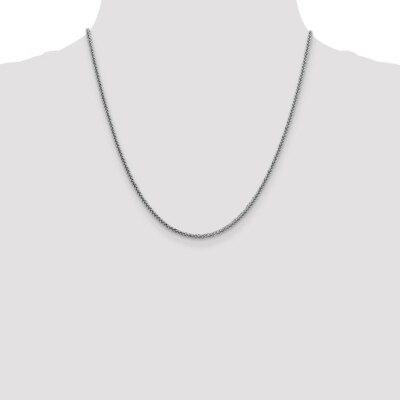 Pre-owned Skyjewelers Real 14k White Gold 2.35mm Semi-solid 3-wire Wheat Chain; 20 Inch; Lobster