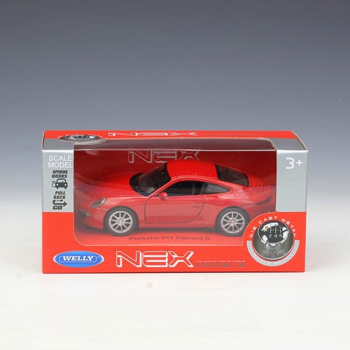 Welly 1:36 Porsche 911 Carrera S Metal Diecast Pullback