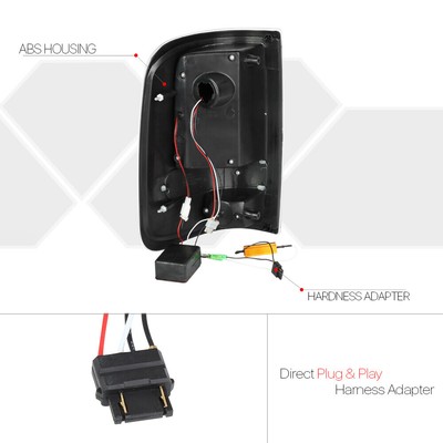 Black/Smoked*TRON LED BAR*3D Neon Tube Tail Light Lamp for 04-08 Ford F150/Lobo