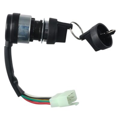 5 Wire Ignition Key Switch Replacement with Cap for 50cc-250cc Motorcycle Veh...