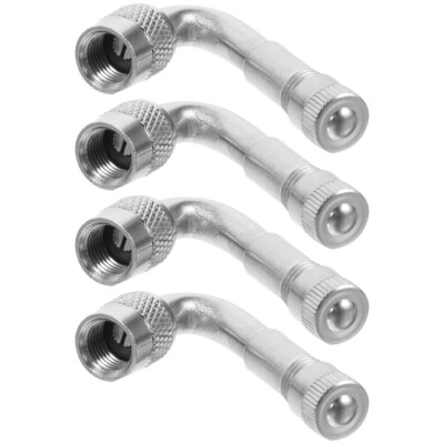 4Pcs Angle Wheel Tire Adapter 45 Degree Valve Stem Extender 90 Degree Brass Air