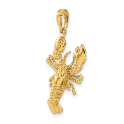 Pre-owned Skyjewelers Real 14kt Yellow Gold Lobster Pendant