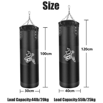 Boxsack Set Boxhandschuhen Erwachsene Punching Training Bag Sandsack 100/120cm