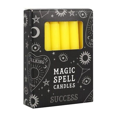 PT Magic Spell Candles Yellow Success Pack of 12