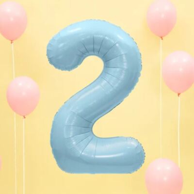 Giant Foil Blue Number 2 Balloon | Birthday Decorations 2nd 12th 21st Party