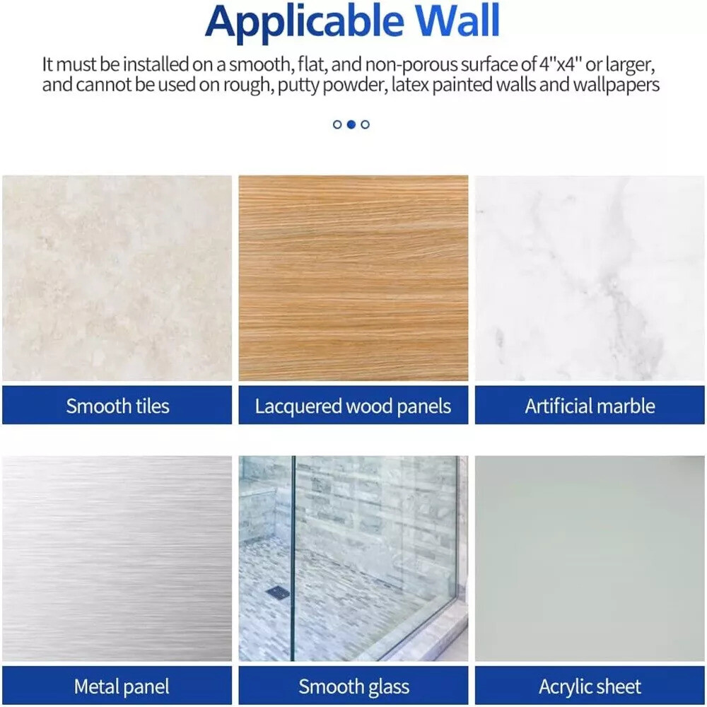 2Pack Shower Grab Bar 12" Showers Suction Bar Handle Bathroom Safety Grip Handle