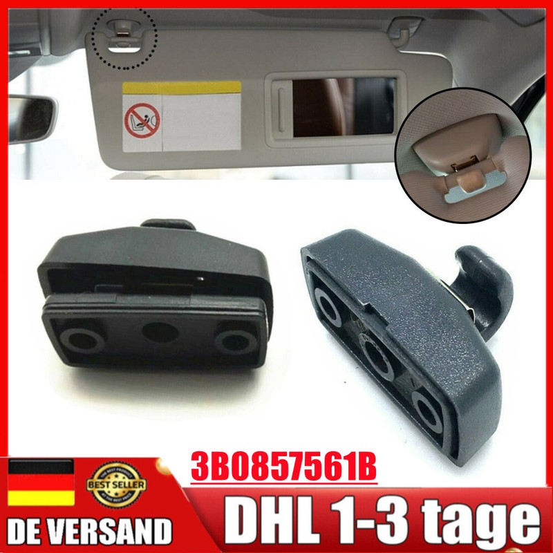 2stk Clip Sonnenblendenhalter Halter Blende FÃ¼R Vw Bus T5 Schwarz 3b0857561b De