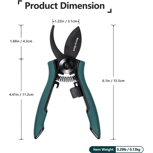 Berry&Bird 2Pcs Garden Pruning Shears Gardening Scissors Hand Pruners Tools