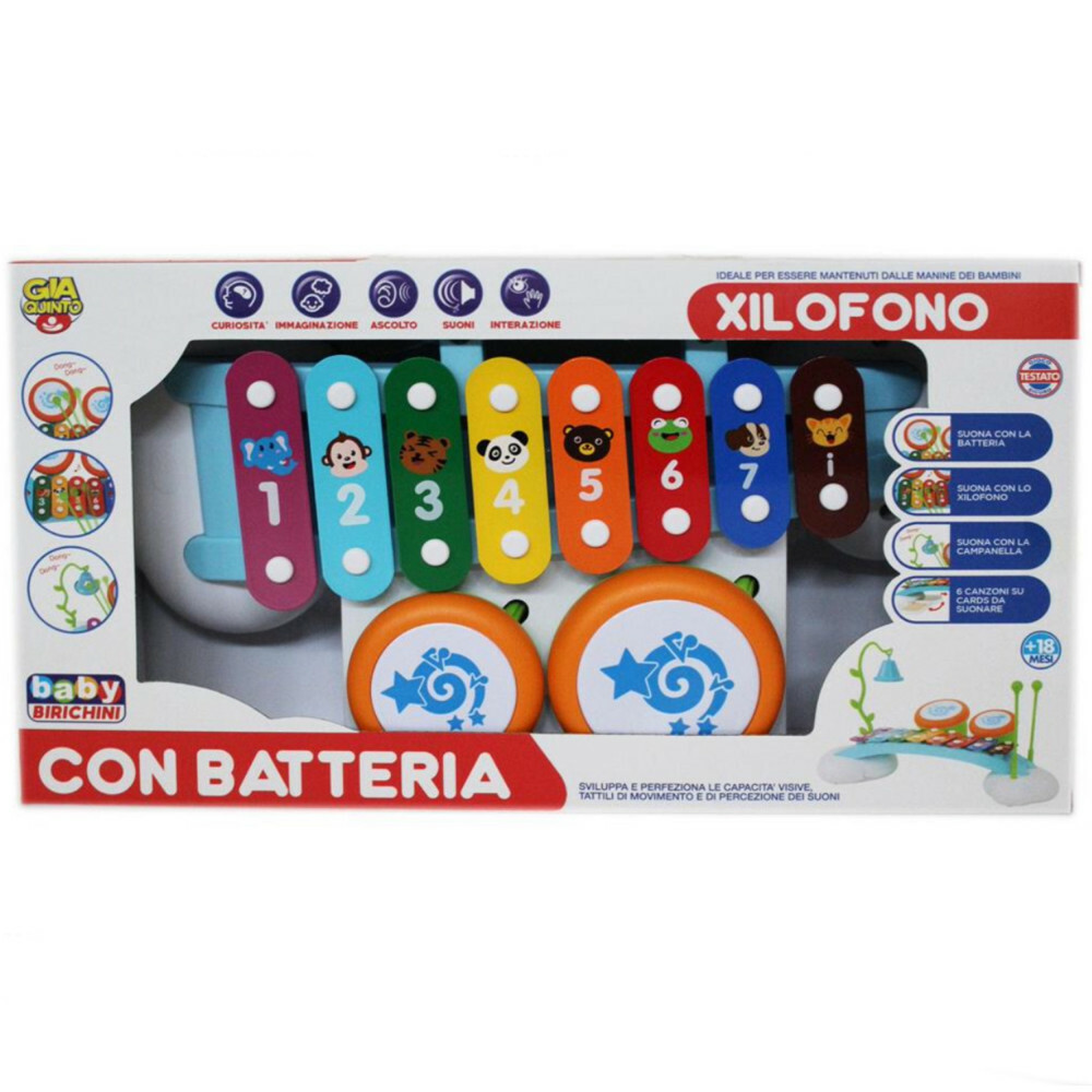 Xilofono Con Batteria Gioco Giocattolo Per Bambini Neonati da 18+ Mesi