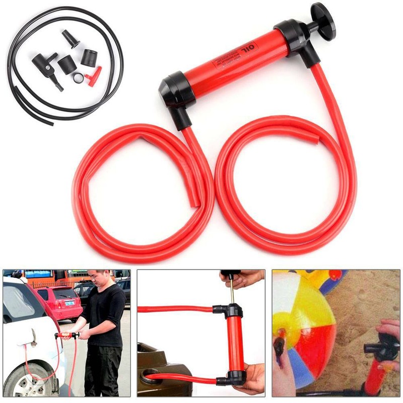 Absaugpumpe Handpumpe Saugpumpe Umfüllpumpe Siphonpumpe für Öl Benzin Wasser DE