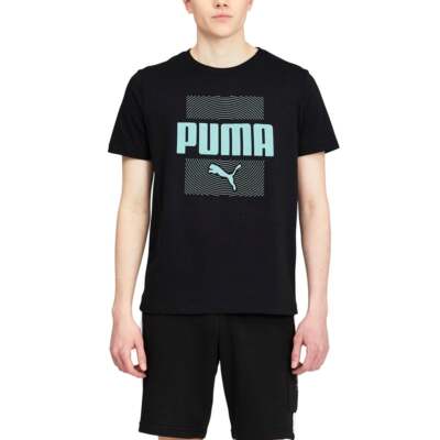 

Puma Maze Футболка с круглым вырезом и коротким рукавом Мужские черные спортивные повседневные топы 588545-, Черный, Puma Maze Crew Neck Short Sleeve T-Shirt