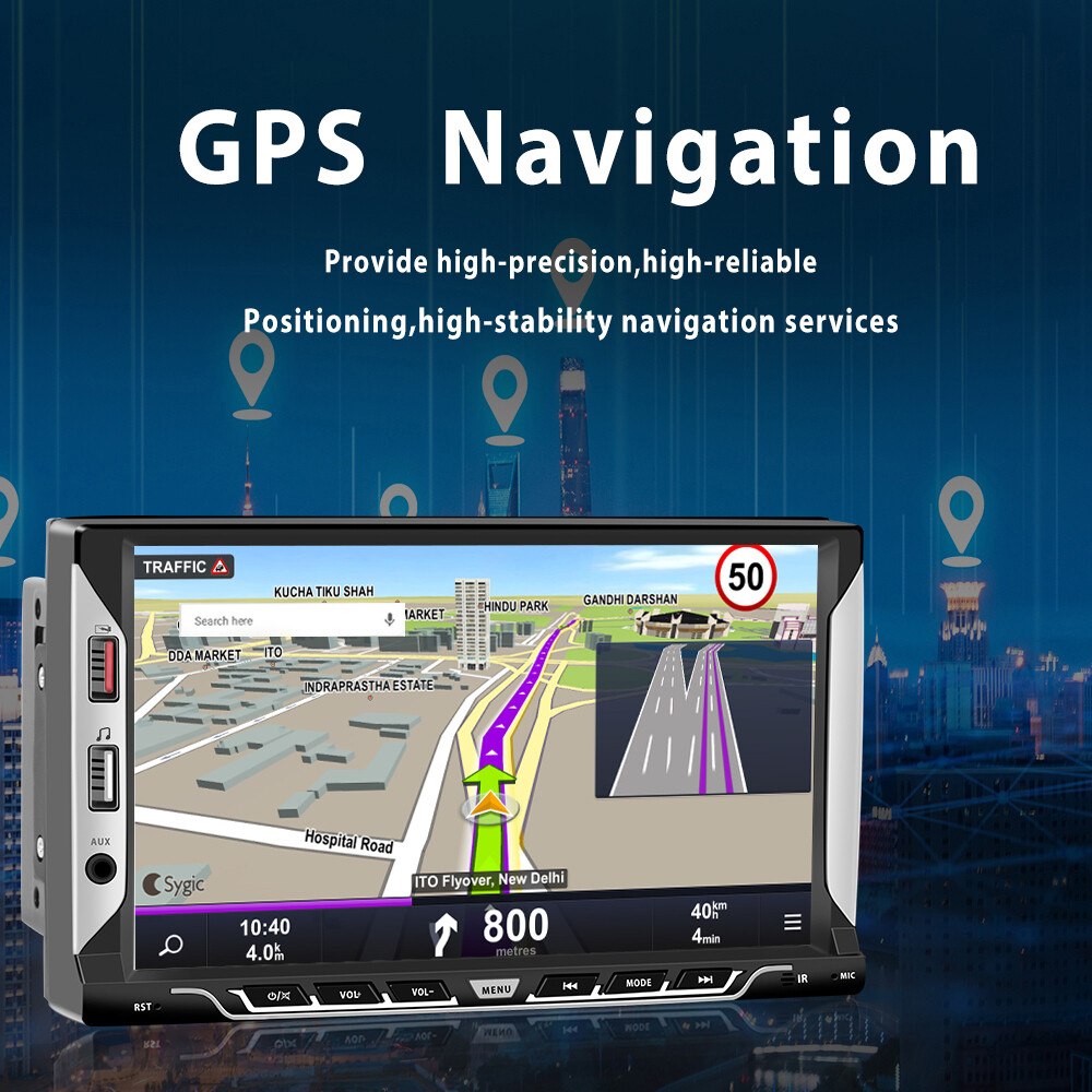 7" Double 2DIN Android 13 Car Stereo Touch Screen Bluetooth GPS WIFI USB  Radio