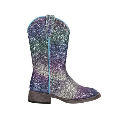 Синие повседневные ботинки Roper Glitter Galore Square Toe Cowboy Youth Girls 09-018-190