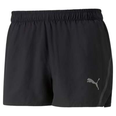 

Puma Run Split Athletic Shorts Мужские черные повседневные спортивные штаны 52240301, Черный, Puma Run Split Athletic Shorts