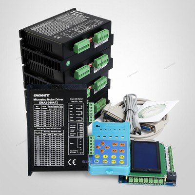 Upgraded 5 Axis CNC Kit Standard Board & EMA2-080A72 Microstep Drivers
