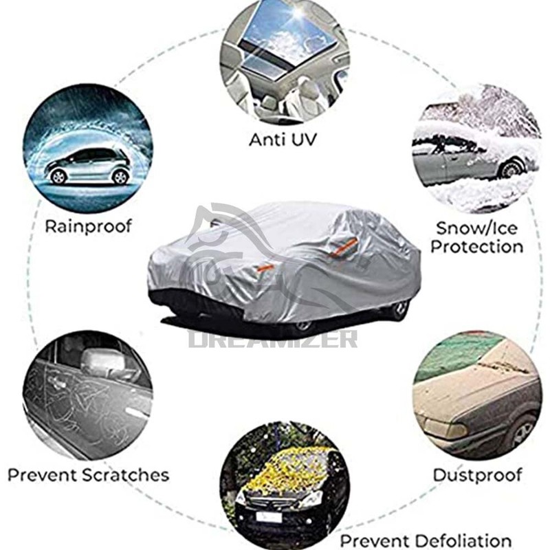 6 Layer Heavy Duty Car Cover Waterproof Dust Son UV Resistant Outdoor Protectors