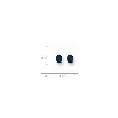 Pre-owned Goldia 14k White Gold Sapphire Earrings