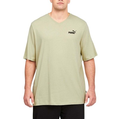 

Puma Essentials+ футболка с коротким рукавом и V-образным вырезом, большие высокие мужские зеленые повседневные топы 586, Зеленый, Puma Essentials+ V Neck Short Sleeve T-Shirt Big Tall
