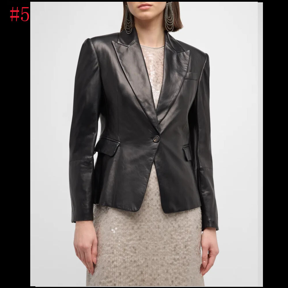 Pre-owned Handmade Made To Order Custom Bespoke Tailors Wool Tweeds Faux Leather Blazer Jacket B3-a In Contact Us Styles No. You Like