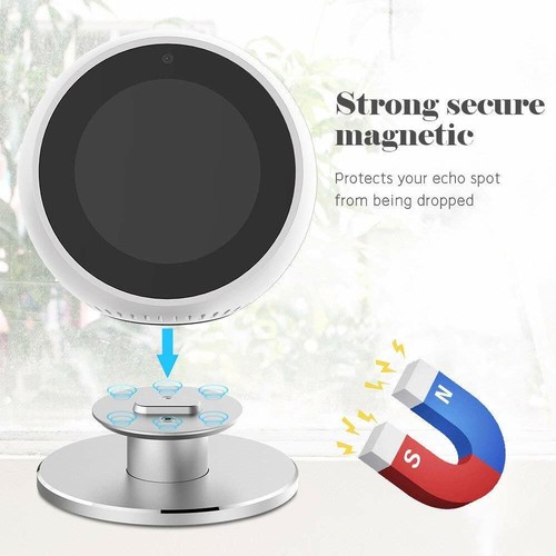 For Echo Spot Smart Speaker 360°Magnetic Adjustable Rotation Bracket Base Stand