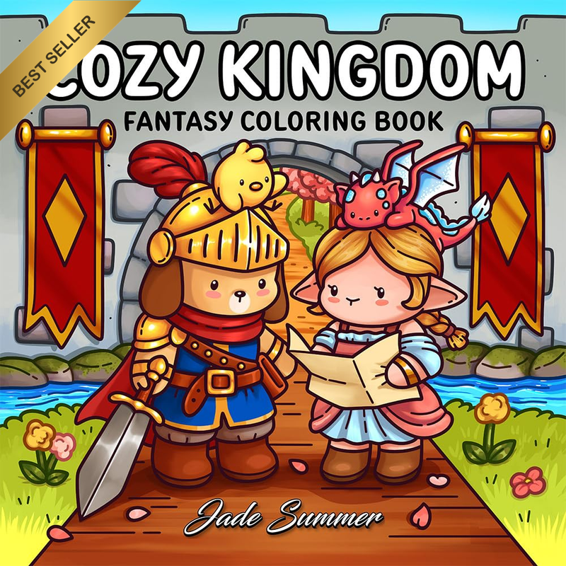 Cozy Kingdom: a Cute Fantasy Coloring Book for Adults and Teens with Knights, Dr