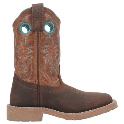 

Ботинки Dan Post Rye TooledInlay Square Toe Cowboy Youth Boys Brown Casual Boots, Коричневый, Dan Post Boots Rye TooledInlay Square Toe Cowboy Youth