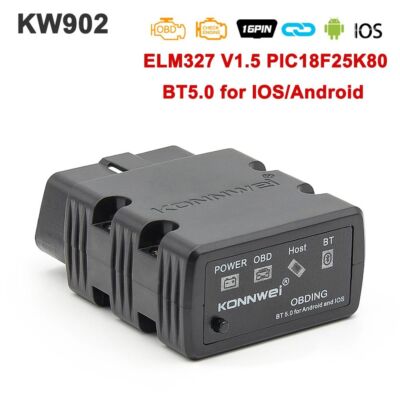 ELM327 V1.5 OBD2 Scanner KW902 Bluetooth 5.0 Diagnostic Tool for Android iOS