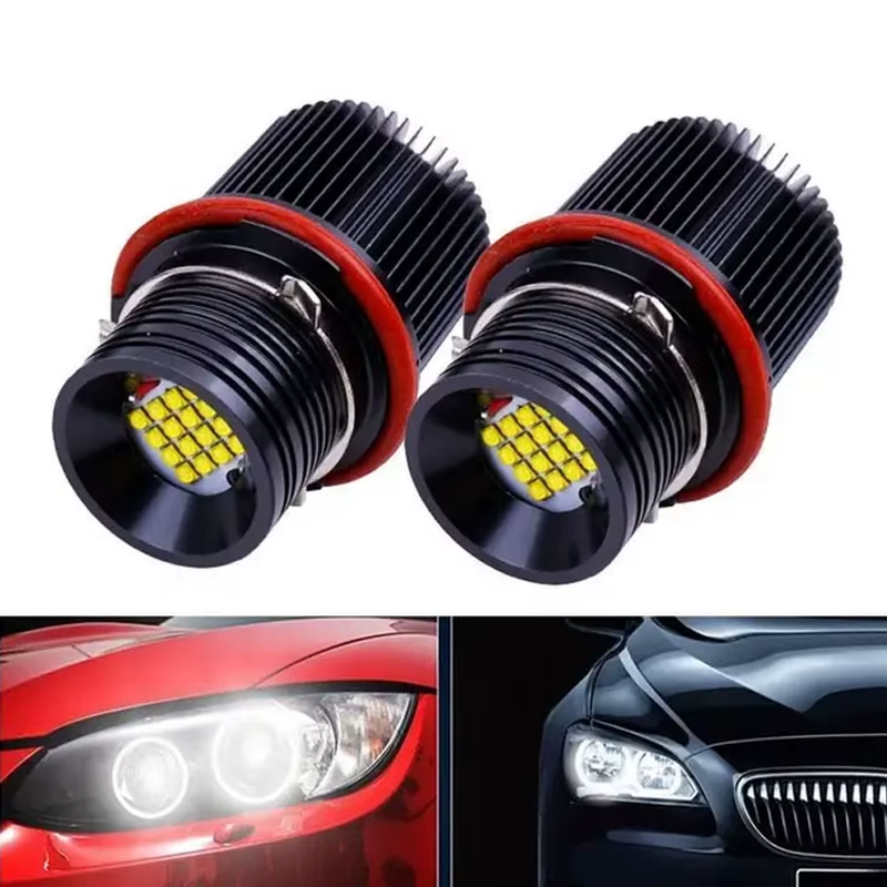 2x 160W For BMW E39 E53 E60 E61 E64 E65 E66 E87 X3 X5 LED Angel Eye Halo Ring Ma