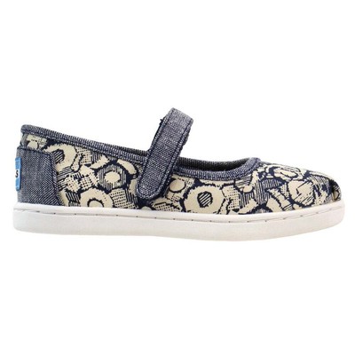

TOMS Mary Jane Kids Синие повседневные туфли на плоской подошве для девочек 10010658, Синий, TOMS Mary Jane Kids