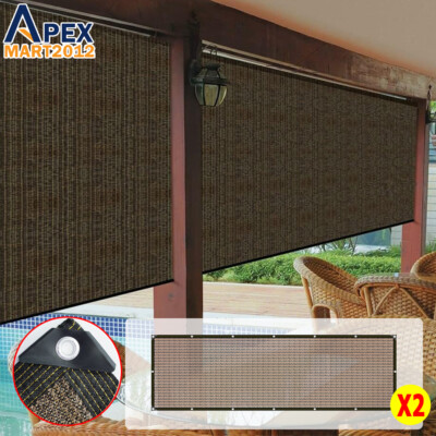 2pcs 90% Sun Shade Cloth Netting with Grommets Anti-UV Yard Patio Privacy Screen