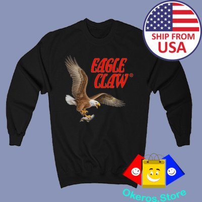Eagle Claw Fishing Men's Black Crewneck Sweatshirt Size S-3XL