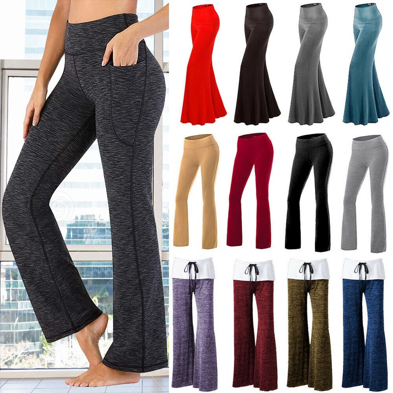 ladies wide leg yoga pants uk sale