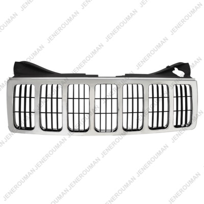 Chromed Grille Front Bumper Upper Grille for 2005 2006 2007 Jeep Grand Cherokee