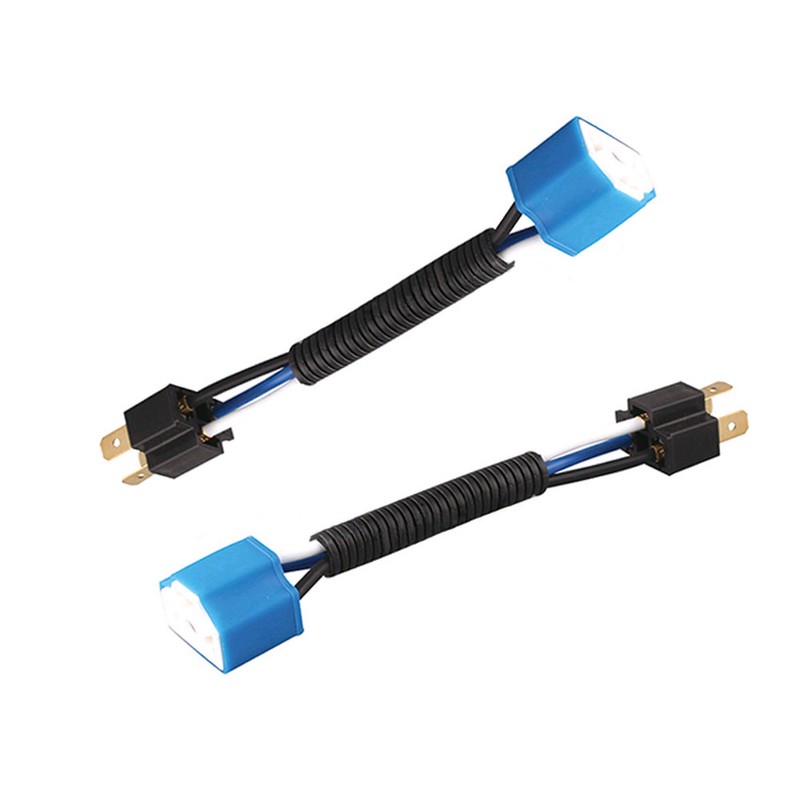 2x Useful H4 9003 Headlight Bulb Ceramic Socket Plug Connector Wiring