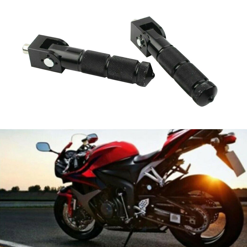 2pcs CNC Foldable Foot Pegs Footrests Universal For Motorcycle Bike Rear Pedals