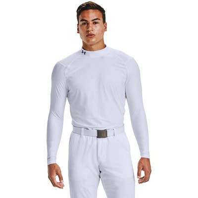 

Under Armour Iso-Chill Long Sleeve Golf Mock Мужская белая серая повседневная спортивная одежда, Белый, Under Armour Iso-Chill Long Sleeve Golf Mock