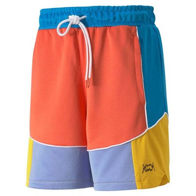 

Puma Drop Step Colorblock Shorts Мужские повседневные спортивные штаны размера  53612802, Синий, Puma Drop Step Colorblock Shorts