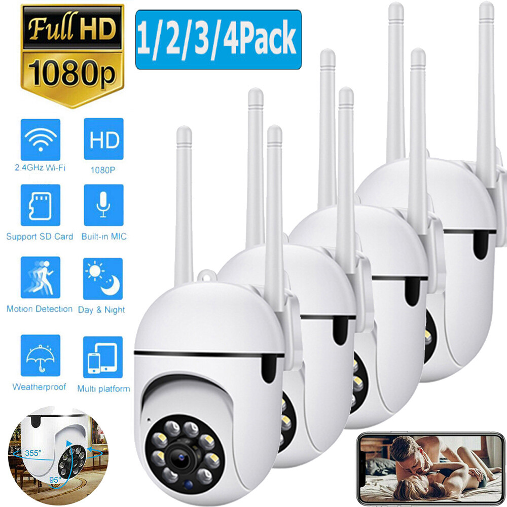 4Pcs Wireless Security 360&deg; 1080P IP Light Bulb Camera Wi-Fi IR Night Smart Home