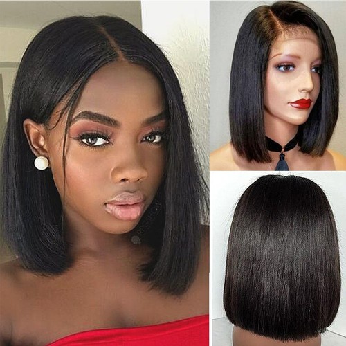2019 Women S Short Straight Wig Bobo Middle Parted Cosplay Party