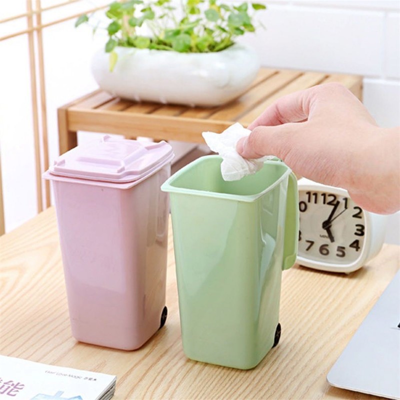 Details About Portable Cute Mini Dustbin Small Garbage Can Kids Rubbish Bin Trash Storage Box