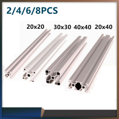 2/4/6/8X Aluminium Alu Profil Aluprofil 20x20/40 30x30 40x40  Profil kompatibel
