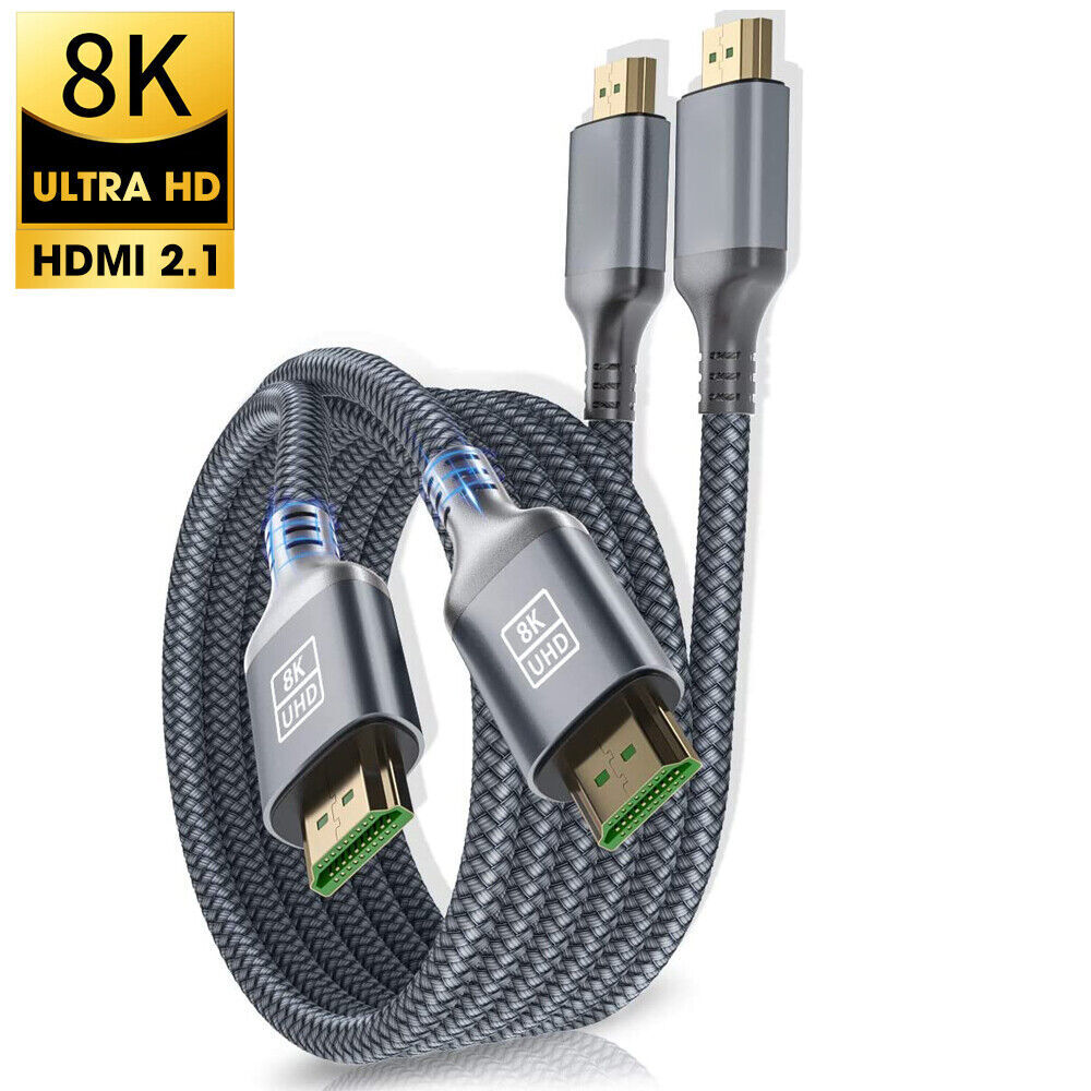 10Ft 8K Ultra High-Speed HDMI Cable 48Gbps,4K/120Hz For PS5, X-Box Series X, LG