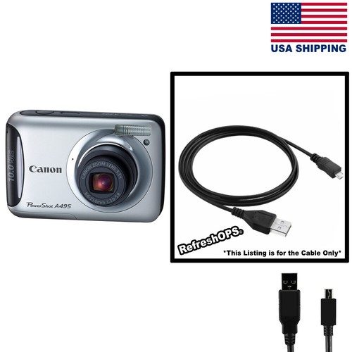 Canon PowerShot A495 10.0 MP Digital Camera USB Cable
