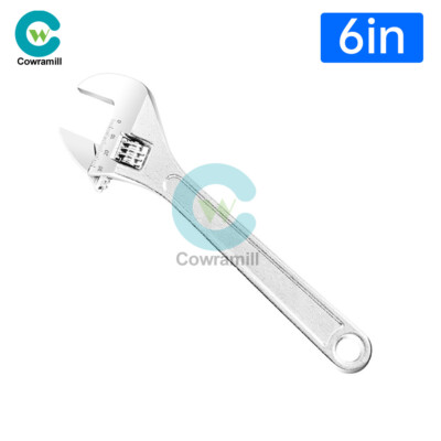 Adjustable Wrench Steel Large Opening Adjustable Spanner 6/8/10/12in Repair Tool