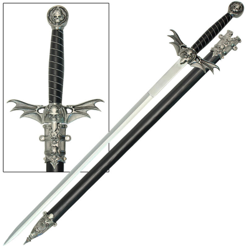 Death Sentence Medieval Fantasy Stainless Steel Grim Reaper Costume Sword