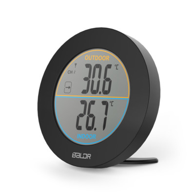BALDR Wireless Hygrometer Thermometer Indoor Outdoor C/F Display with Sensor